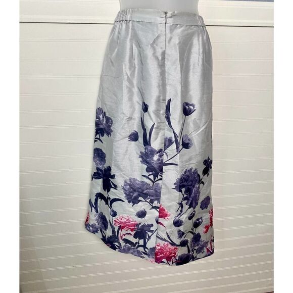 Ashro White Floral Print Asymmetrical Skirt - Picture 9 of 12